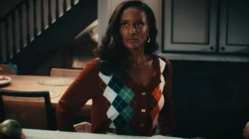 Ganni Argyle Wool Cardigan worn by Olympia Lawrence (Skye P. Marshall) as seen in Matlock