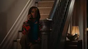 Farm Rio Mixed Rainbow Wild Hearts Snakes Cardigan worn by Olympia Lawrence (Skye P. Marshall) as seen in Matlock (S02E07)