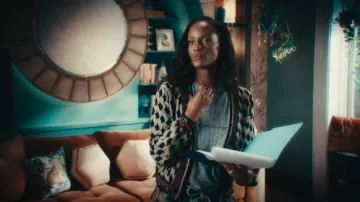 Diane von Furstenberg Bryant Cardigan worn by Olympia Lawrence (Skye P. Marshall) as seen in Matlock (S02E07)