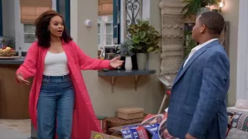Vaqueros® Spanx Spanxshape™ Everybody-Sided Front Wide Leg usados por Janine Payne (Demetria McKinney) como se ve en House of Payne (S14E16)