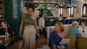 Zac Posen Asymmetric Pleated Chiffon Minidress worn by Gizelle Bryant as seen in The Real Housewives of Potomac (S10E10)