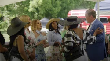 Chanel Lambskin Quilted Medium Double Flap Black worn by Keiarna Stewart as seen in The Real Housewives of Potomac (S10E11)