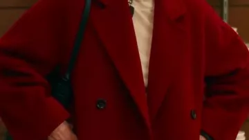 Oh. What. Fun. Michelle Pfeiffer Red Coat worn by Claire Clauster (Michelle Pfeiffer) in Oh. What. Fun.