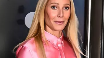 Good Morning America Gwyneth Paltrow Pink Shirt as seen in Good Morning America