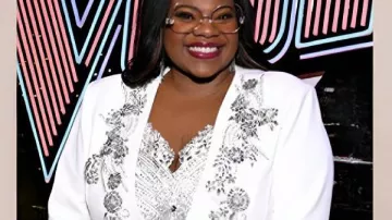 The Voice Season 28 Jazz McKenzie White Embellished Coat