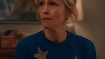 Stumble S1 Courteney Potter Blue Stars Printed Sweatshirt worn by Courteney Potter (Jenn Lyon) in Stumble