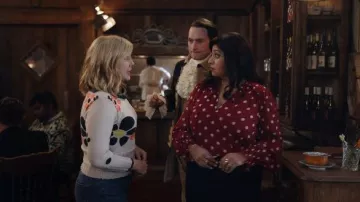 Laura Polka Dot Blouse worn by Bela (Punam Patel) as seen in Ghosts (S05E08)