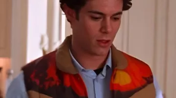 The OC S01 Adam Brody Quilted Vest worn by Seth Cohen (Adam Brody) as seen in The O.C.