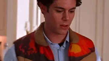 The OC S01 Adam Brody Quilted Vest worn by Seth Cohen (Adam Brody) as seen in The O.C.