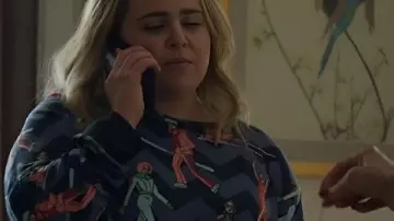 Til Christmas Mae Whitman Graphic Sweatshirt worn by Mae Whitman as seen in Twelve Dates 'Til Christmas