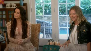 Bronx and Banco Megan Dress in Rose worn by Kyle Richards as seen in The Real Housewives of Beverly Hills (S15E02)