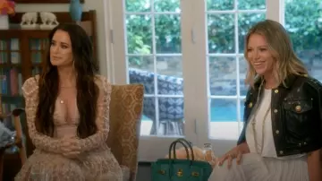 Bronx and Banco Megan Dress in Rose worn by Kyle Richards as seen in The Real Housewives of Beverly Hills (S15E02)