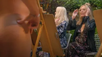 Ba&sh Penelope Sequined V-Neck Tiered Maxi Dress worn by Sutton Stracke as seen in The Real Housewives of Beverly Hills (S15E02)