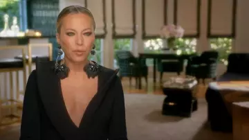 Magda Butrym Wrap-design Mini Dress worn by Sutton Stracke as seen in The Real Housewives of Beverly Hills (S15E02)