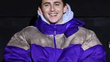 Timothee Chalamet Marty Supreme BAFTA Screening Puffer Jacket of Marty (Timothée Chalamet) in Marty Supreme