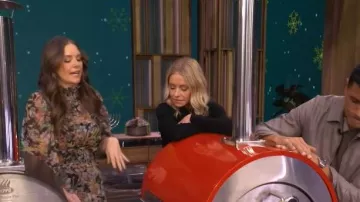 Elliatt Dorian Ruffled Dress worn by Monica Mangini as seen in LIVE with Kelly and Mark on December 11, 2025