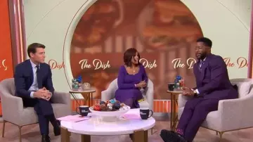 & Other Stories Ribbed Slim Midi Dress worn by Gayle King as seen in CBS Mornings on December 11, 2025