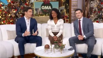 Steve Madden Caterina Top worn by Janai Norman as seen in Good Morning America on  December 15, 2025