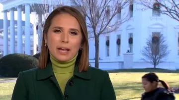 J. Crew Classic Lady Day Coat worn by Elizabeth Schulze as seen in Good Morning America on December 16, 2025