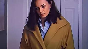Ella McCay 2025 Emma Mackey Brown Coat as seen in Ella McCay
