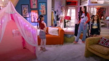 Topshop Embroidered Mid Rise Relaxed Straight Leg Jeans worn by Tulip (Ruby Marino) as seen in Electric Bloom (S01E14)