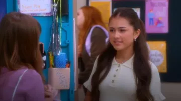 Sandro Flounce Polo Shirt worn by Posey (Lumi Pollack) as seen in Electric Bloom (S01E14)