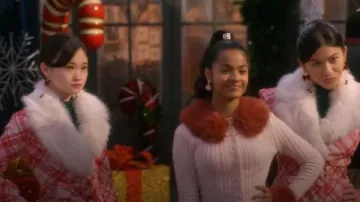 Sugar Thrillz Holiday Party Plaid Trench Coat worn by The Kellys as seen in Electric Bloom (S01E15)