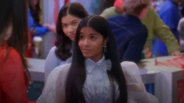 House of CB Petra Lace Trim Pintuck Corset Top worn by Michelley (Tara Macaden) as seen in Electric Bloom (S01E15)