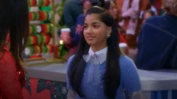 Zara Faux Fur Jewel Sweater worn by Shelly LeBrock (Trisha Macaden) as seen in Electric Bloom (S01E15)