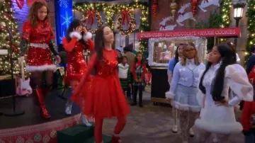 Aqua Tweed Mini Skirt worn by Shelly Sharp (J' Adore Elizabeth) as seen in Electric Bloom (S01E15)