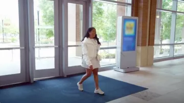 Chanel White Nylon, Suede and Leather CC Low Top Sneakers worn by Toya Bush-Harris as seen in Married to Medicine (S12E03)