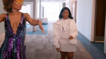 Area Embossed Handprint Hoodie worn by Toya Bush-Harris as seen in Married to Medicine (S12E03)