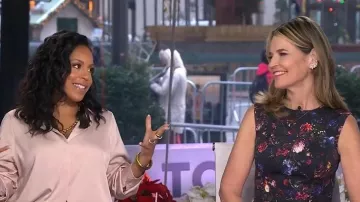 Adam Lippes Eloise Sleeveless Midi-Dress worn by Savannah Guthrie as seen in Today on December 17, 2025