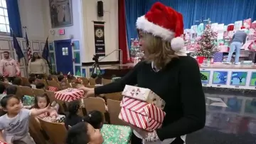 C by Bloomingdale Cashmere Layered Look Sweater worn by Hoda Kotb as seen in Today on December 17, 2025