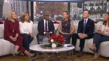 Larroudé x Altuzarra Pump in Silver Specchio worn by Jenna Bush Hager as seen in Today on December 17, 2025