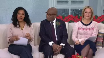 Draper James Fair Isle Sweater Dress worn by Dylan Dreyer as seen in Today on December 17, 2025