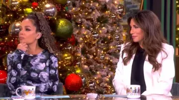 Stella McCartney Bunch Of Roses Mesh Long-Sleeve Maxi Dress worn by Sunny Hostin as seen in The View on December 17, 2025
