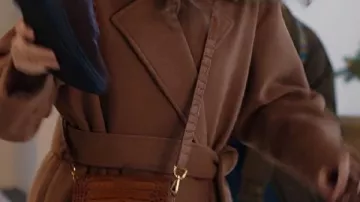 Man Vs Baby Brown Wrap Long Coat worn by Trevor Bingley (Rowan Atkinson) in Man Vs Baby