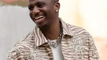 Emily in Paris S05 Samuel Arnold Zebra Print Jacket worn by Julien (Samuel Arnold) as seen in Emily in Paris (S05)