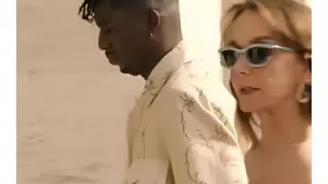 Emily In Paris S05 Samuel Arnold Beige Embroidered Jacket worn by Julien (Samuel Arnold) as seen in Emily in Paris (S05)