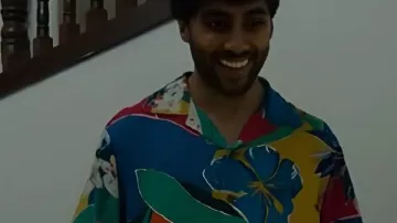 The Revenge Club Tej Jogia Multicolor Floral Shirt worn by Chaneil Kular as seen in The Revenge Club