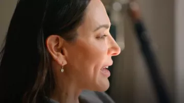 Round Cluster Diamond Drop Earrings worn by Lauren Silverman as seen in Simon Cowell: The Next Act (S01E03)