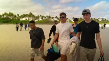 Denim Tears The Cotton Wreath Shorts Grey worn by Cruz as seen in Simon Cowell: The Next Act (S01E04)