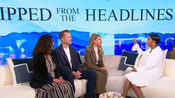 Herve Leger The Hallie Dress worn by Tamron Hall as seen in Tamron Hall Show on December 12, 2025