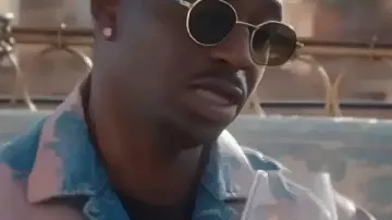 Emily In Paris S05 Samuel Arnold Two-Tone Distressed Denim Jacket worn by Julien (Samuel Arnold) as seen in Emily in Paris (S05)