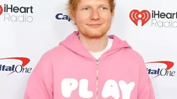 Ed Sheeran iHeartRadio Z100’s Jingle Ball Pink Hoodie in Ed Sheeran iHeartRadio Music Festival 2025