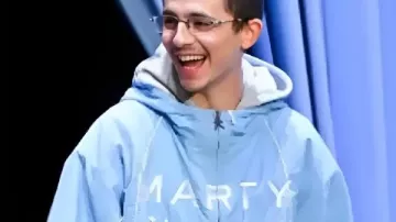 Timothée Chalamet Jimmy Fallon Show Blue Hoodie Jacket worn by Timothée Chalamet as seen in The Tonight Show Starring Jimmy Fallon