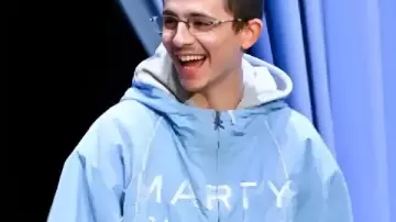 Timothée Chalamet Jimmy Fallon Show Blue Hoodie Jacket worn by Timothée Chalamet as seen in The Tonight Show Starring Jimmy Fallon