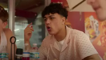 Bershka Textured Button Through Shirt worn by Danny as seen in Simon Cowell: The Next Act (S01E05)