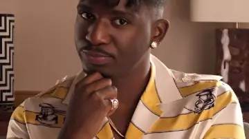 Emily In Paris S5 Samuel Arnold Striped Shirt worn by Julien (Samuel Arnold) as seen in Emily in Paris (S05)